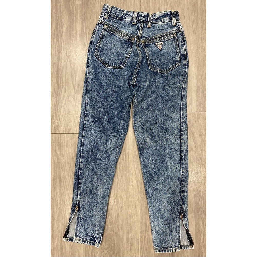 VINTAGE 80's Made In USA GUESS Georges Marciano Jeans #1015 Acid Washed sz 27 - Picture 6 of 9